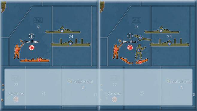 When your turn comes around again, you are sharing that sea zone with enemy forces.