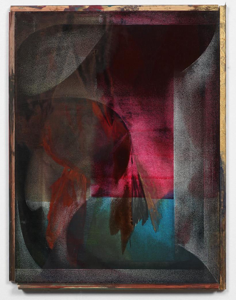 02 (opposite) Liam Everett, Untitled (Cloghanmore), 2016. Oil, acrylic paint, salt, and alcohol on vinyl, 78 x 112 in. (198.1 x 284.5 cm). Private collection 03 Liam Everett, Untitled, 2013.