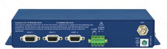 SEL-3031 Quick-Start Guide Introduction The SEL-3031 is a 900-MHz, license-free, spread-spectrum radio that reliably transports as many as three serial port communications channels in point-to-point