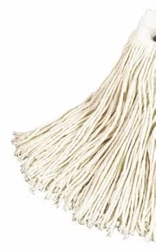 This cotton cut-end mop contains 93% PCC. Old is Made New Again Our mops not only contain high percentages of postconsumer cotton fi bers, but PET plastics as well.