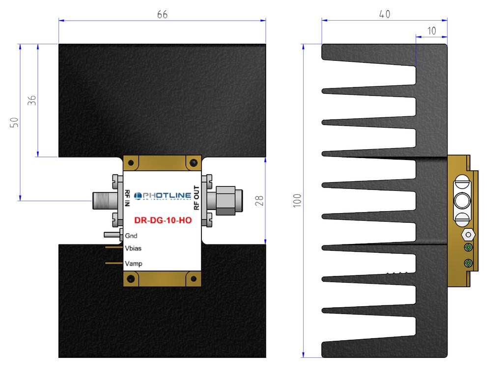 Mechanical Diagram And Pinout With HS-HO1 Heatsink All measurements in mm 07_2015_PT_SP_ED0 About us ixblue Photonics includes ixblue ixfiber brand that produces specialty optical fibers and Bragg