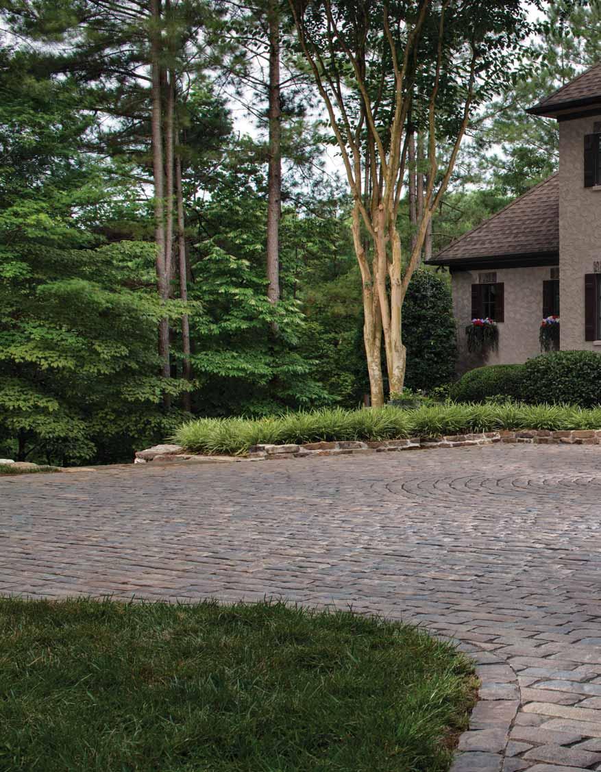 26 OLD WORLD PAVER Recalling the narrow, cobbled streets of Europe, Old World Paver is crafted with a natural stone cleft finish for the look and
