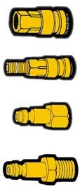 39 AIR LINE BRASS COUPLER BODY AND STEEL PINS BRASS COUPLER BODY AND STEEL PINS Interchanges with: Industrial Quick Disconnects B9-4160 Set W/ B9-4161-4 and