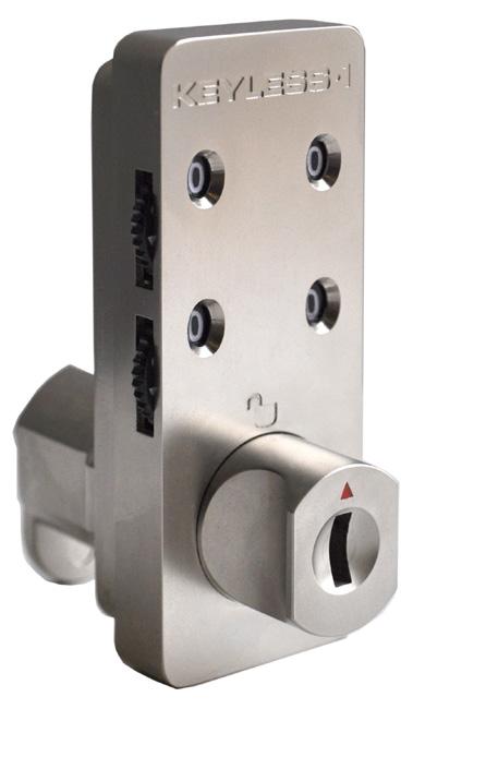 LOCK OPTIONS Keyless1 by Keyless.Co includes a patented master key exchange system that allows the master key to be updated without removing the lock.