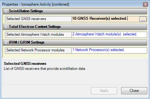 Setup Select GNSS Receivers Select Atmosphere