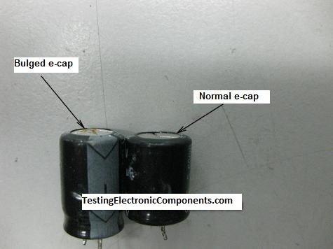 Bulging In Electrolytic Capacitors I guess I would not explain more about this component. It is so easy to detect if this cap is good or bad.