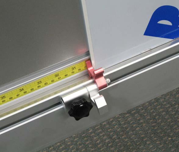 Lower the Clamp Lever to secure the material in place Tip: If you are using a very thin substrate, you may place a piece of sacrificial material behind it to increase the clamping tension. 4.