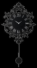 57.0cm MW3165 Swirls Pendulum Clock Height: 62.