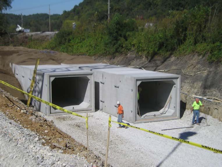 Precast Concrete Box Culverts Standard sizes: 5-0 span x