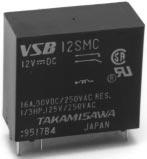 POWER RELAY 1 POLE 16 A (HEAVY POWER CONTROL) VSB SERIES FEATURES All or nothing relay UL, CSA, VDE, SEV, FIMKO, SEMKO, IMQ, ÖVE, BSI recognized Working class: C Type of service: continuous duty