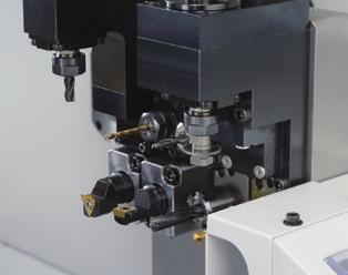 Selectable modules to improve your productivity and profitability Function modules that can be combined without restrictions Type VIII, IX Rotary tools on the gang tool post U120B 3 fixed tools U35B