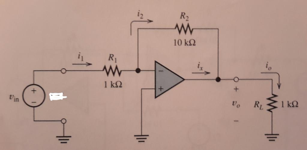 1 OPERATIONAL AMPLIFIERS 1 Operational Amplifiers The figure below shows an operational amplifier circuit.