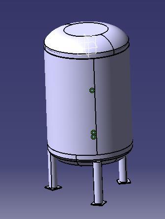 with 6 kg capacity Figure 14: Assembled 3D model of Pressure vessel system [1] Tanaji Dabade, Dr. Shivaji Gawade and Prof.