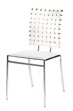 BERLIN STACK CHAIR white & red