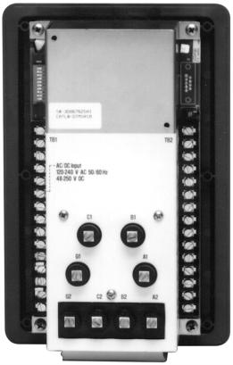 Technical Data Page 2 Effective: May 1999 DIP Switches Terminal Block 1 Rear View Communication Connection Terminal Block 2-1 Terminal Block 2-2 Terminal Block 2 Current Transformer Connections The