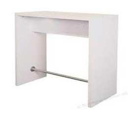 tables, stainless steel Wooden tops white,