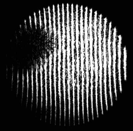 Interferogram Fabricated IOL The sharp, parallel stripes seen