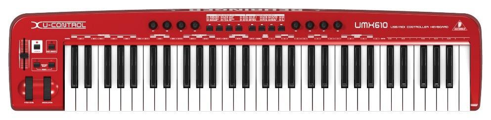 A MIDI keyboard is typically a piano-style device used for sending MIDI signals or commands over a USB or MIDI cable to other devices connected and operating on the