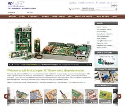 Design Resources micro.apitech.com API Technologies website features complete information on all standard products with updated versions of more than 900 product datasheets.