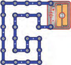 Every circuit will include a power source (the batteries), a resistance (which might be a resistor, lamp, motor, integrated circuit, etc.), and wiring paths between them and back.