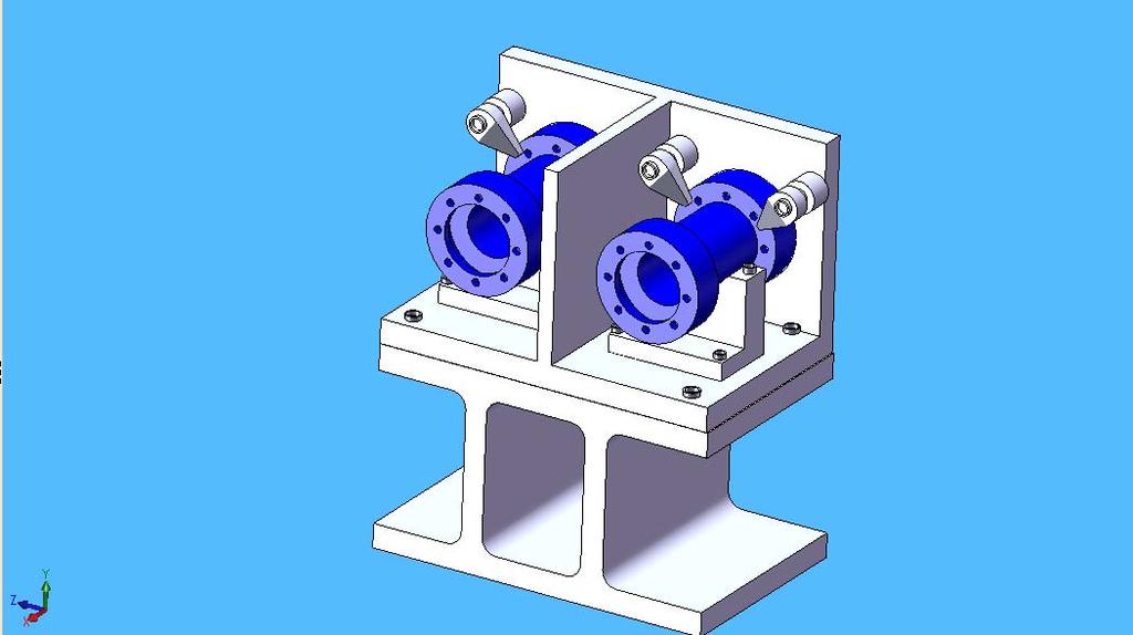 Figure 5.11: Modification 2-Change position of clamps 5.1.7.3 Modification 3: No clamp repositioning, but V-block geometry is modified.