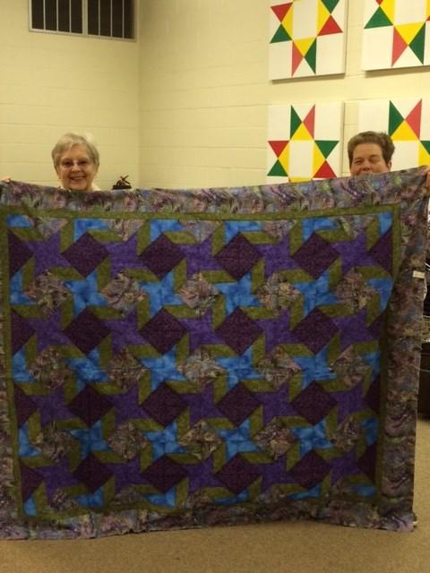 This program was so successful, it was expanded and offered again in, Mrs. Patsy Waters with her finished quilt top.