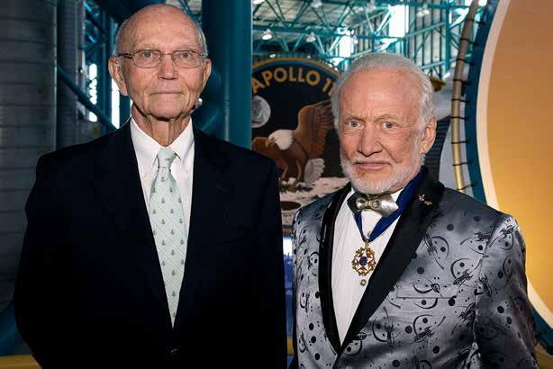 Michael Collins & Buzz Aldrin Apollo 11 THE 48TH APOLLO 11 ANNIVERSARY GALA Every July, astronauts, space pioneers and business leaders from across the globe gather under the historic Apollo Saturn V