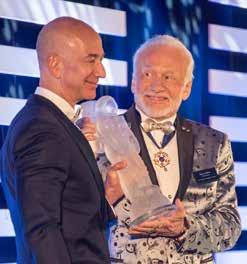 2017 THE 1ST ANNUAL BUZZ ALDRIN SPACE AWARDS Jim Christensen and Andrew Aldrin Jim Christensen, Director of Education at the Kennedy Space Center Visitor Complex, collects the