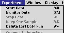 1. Select New Empty Data Table from the Experiment menu. 2. The Table has two columns labeled X and Y.