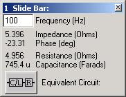 To create a slide bar, select Add Slide Bar from the View menu. More than one slide bar may be opened at one time, either from the same or different data sets.