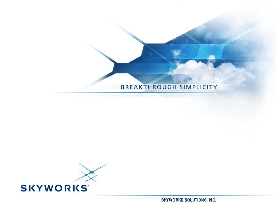 Product Qualification Report Skyworks Part Number: SKY12145-315 Product Type:
