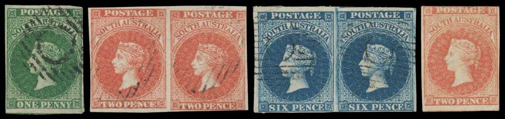 (100s) 750 261 G/F A Lot 261 1855 London Printings 1d 2d & 6d SG 1-3, all with good to large margins, the 6d an unusually large example probably from the right of the