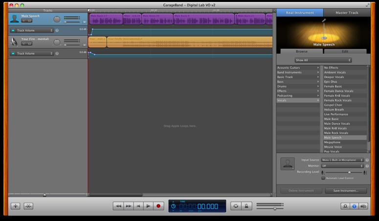 VOICEOVER GET A FRIEND TO READ THE SCRIPT GARAGEBAND TO