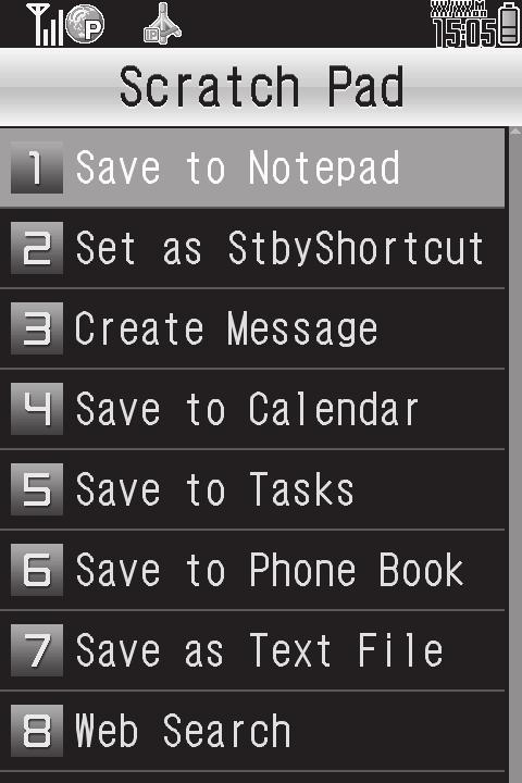 Scratch Pad Scratch Pad Open Scratch Pad to jot down text, and more. Follow these steps to save text as a Notepad entry: Highlight Doc./Rec. tab 2 Scratch Pad. Text entry window opens.