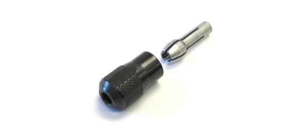 The drills available from Merifix all have 1/8" shanks. This size collet is often supplied with miniature drills and high-speed rotary tools, and they can be readily purchased.