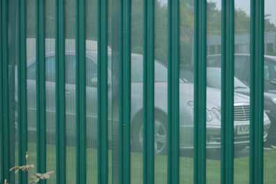 The system is available in two forms, solid panel for applications requiring total privacy or perforated panels where good surveillance of the premises is required.