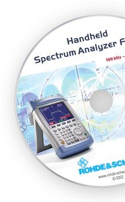 R &S FSH View Software The powerful software package for documenting your measurements is supplied with every R&S FSH3.