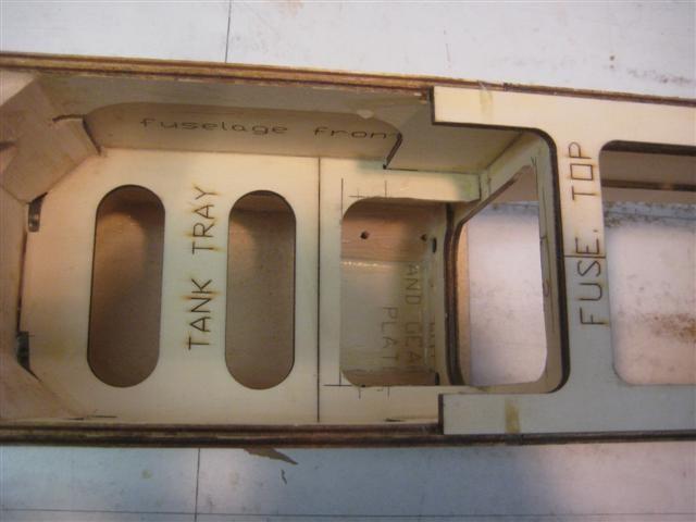 the fuel tank tray to allow for the fuel tank