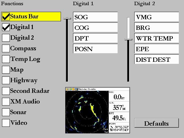 GMR 20/40 OPERATION > THE RADAR CONFIGURATION PAGE THE RADAR ADJUSTMENT MENU The Radar Adjustment Menu The Radar Adjustment Menu is a numbered list of options that allow direct access to the settings