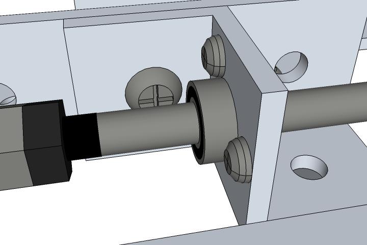 029-X-axis-alignment Pull out the threaded rod at the motor end and wrap threaded rod into one turn of electrical tape about 1/4" wide immediately next to the