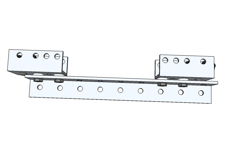 037-Y-stage-bearing-assembly Connect two linear bearings to angle-9 using 1/8" thick spacers between the bearings and