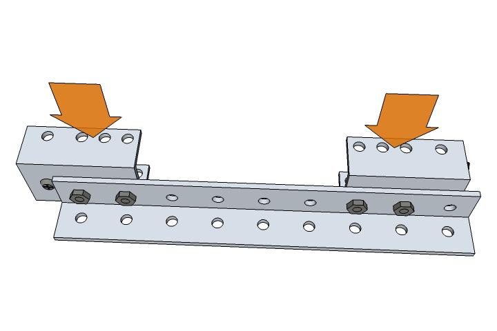 038-Y-stage-bearing-assembly On a flat surface, (or angle-12) push down on the bearings while tightening the nuts with hex