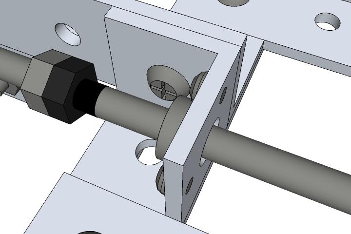 061-Y-axis-alignment Pull out the threaded rod at the motor end and wrap threaded rod into one turn of electrical tape about 1/4" wide immediately next to the
