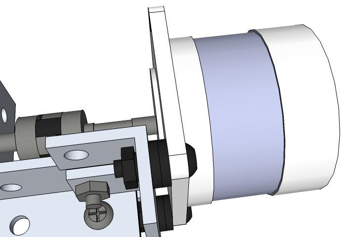 065-Y-axis-alignment Put the coupling hub onto the threaded rod and install the motor.