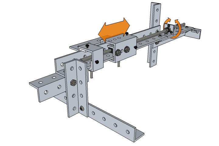 085-Z-half-axis-assembly Manually verify free rotation of the threaded rod throughout the stage travel.