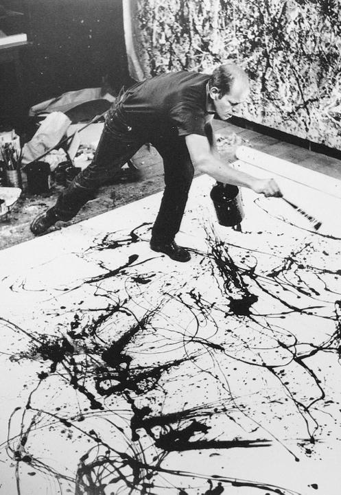 Photo of Jackson Pollock painting.