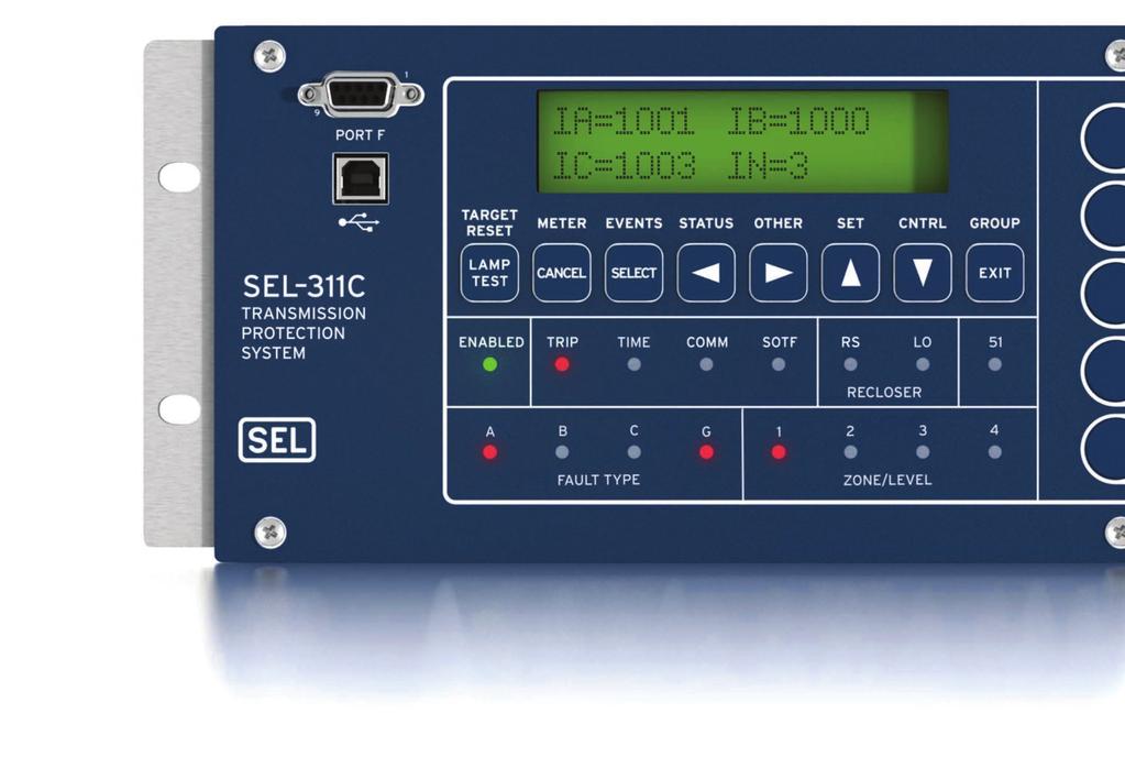PRODUCT OVERVIEW FRONT PANEL Simplify local connection and speed up relay communications with the optional front-panel