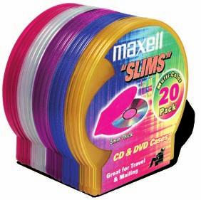 Media Storage CD-354 SLIMS Multi-Color Disc Cases (6 Pack) 5mm Thick n Great for traveling and mailing n
