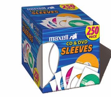 Media Storage CD-404 White CD & DVD SLEEVES (250 Pack) n Protect, store and share your valuable CDs and DVDs with high quality paper storage envelopes n Optimize your storage space with Sleeves which