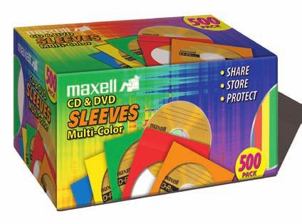 storage envelopes n Optimize your storage space with Sleeves which  discs easily CD-407 Multi-Color CD & DVD SLEEVES (500 Pack) n Protect, store and share your valuable CDs and DVDs with high quality